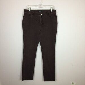 Lafayette 148 New York Skinny Jeans Size 10 Womans Plum Purple Mid Rise Stretch